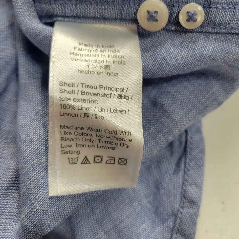 J.Crew Shirt Mens XL 100% Irish Linen Button Down Casual Resortwear Lightweight